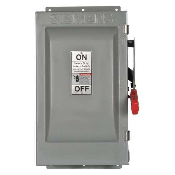 Nonfusible Safety Switch, Heavy Duty, 600V AC, 3PST, 60 A, NEMA 3R