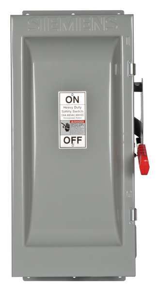 Nonfusible Safety Switch, Heavy Duty, 600V AC, 3PST, 100 A, NEMA 3R