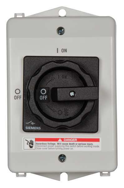 Nonfusible Safety Switch, Heavy Duty, 600V AC, 3PST, 30 A, NEMA 1, 12K, 4X