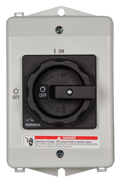 Nonfusible Safety Switch, Heavy Duty, 600V AC, 3PST, 30 A, NEMA 1, 12K, 4X