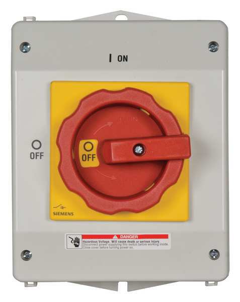Nonfusible Safety Switch, Heavy Duty, 600V AC, 3PST, 63 A, NEMA 1, 12K, 4X