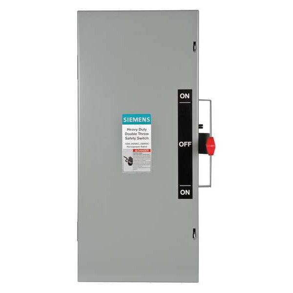 Nonfusible Safety Switch, Heavy Duty, 240V AC, 3PST, 100 A, NEMA 1