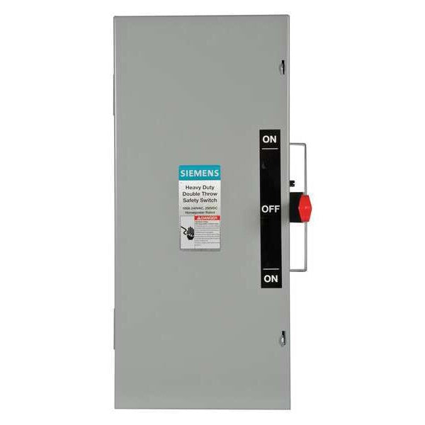Nonfusible Safety Switch, Heavy Duty, 240V AC, 2PST, 100 A, NEMA 1