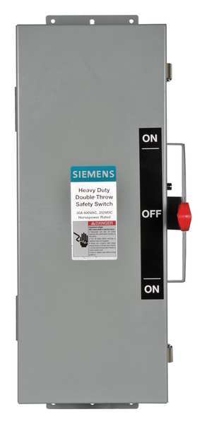 Nonfusible Safety Switch, Heavy Duty, 600V AC, 3PST, 30 A, NEMA 12