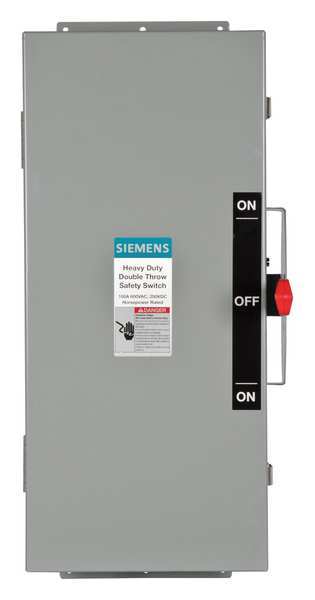 Nonfusible Safety Switch, Heavy Duty, 600V AC, 3PST, 100 A, NEMA 12