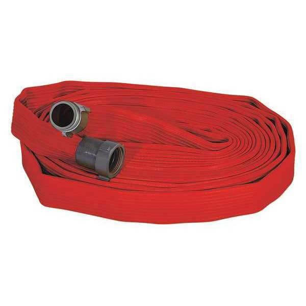 Fire Hose, 100 ft. L, Red, 2-1/2