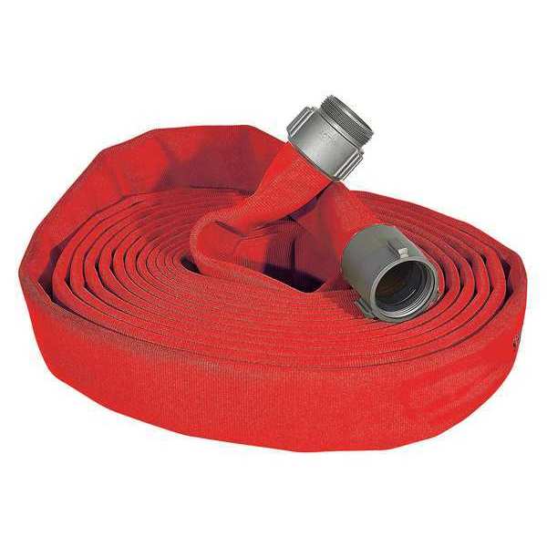 Fire Hose, 100 ft. L, Red, 2-1/2