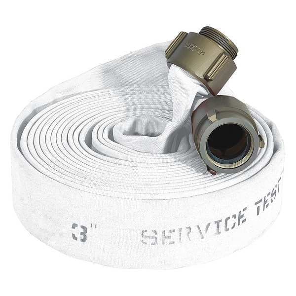 Attack Line Fire Hose, 100 ft., White