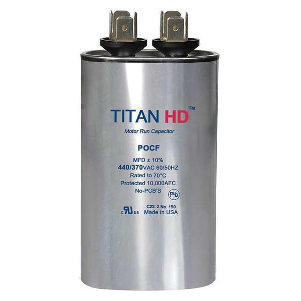 Motor Run Capacitor, 10 MFD, 440V, Oval