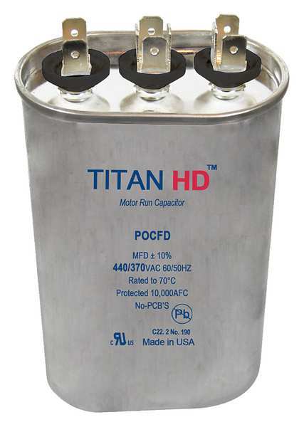 Motor Dual Run Cap, 30/5 MFD, 440V, Oval