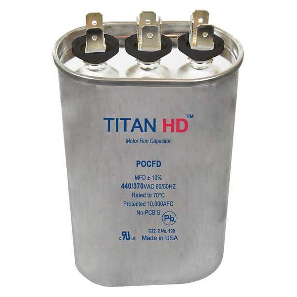 Motor Dual Run Cap, 45/5 MFD, 440V, Oval