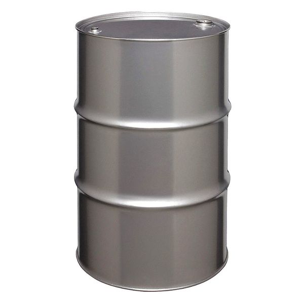Closed Head Transport Drum, 316 Stainless Steel, 55 gal, Unlined, Silver