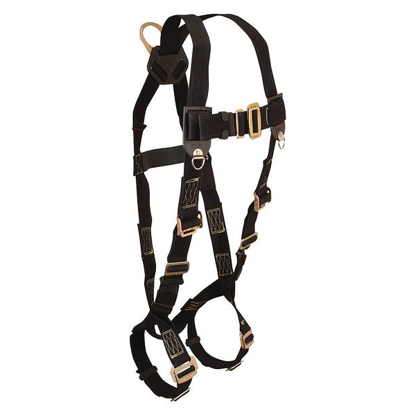 Full Body Harness for Hot Work, Vest Style, XL, Nomex(R), Black