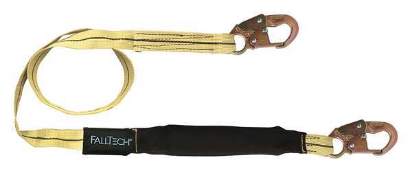 Shock Absorbing Lanyard, 6 ft., 310 lb. Weight Capacity, Black
