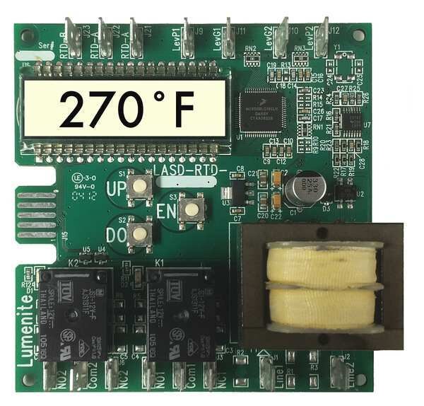 Level/Temp Controller, LCD, 120/240VAC