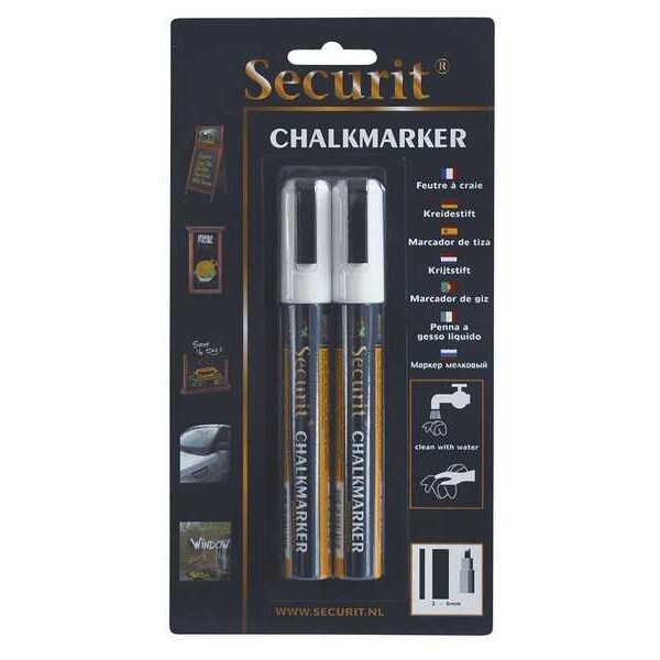 Water Resistant, Chalk Marker, White PK2