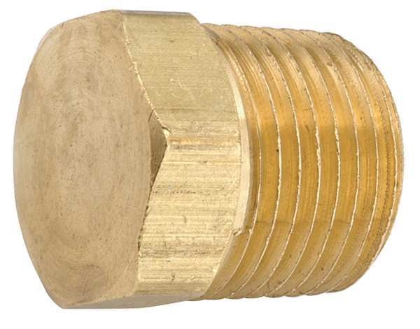 Low Lead Brass Hex Plug, 1/2