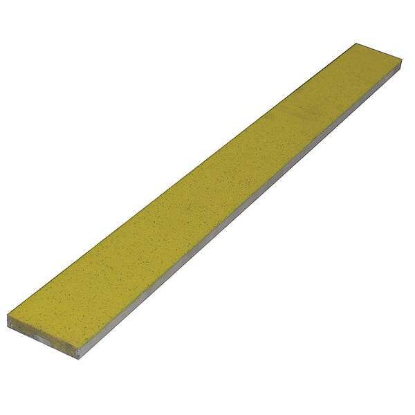 Stair Strip, Yellow, 60in W, Extruded Alum, WP24YEL5