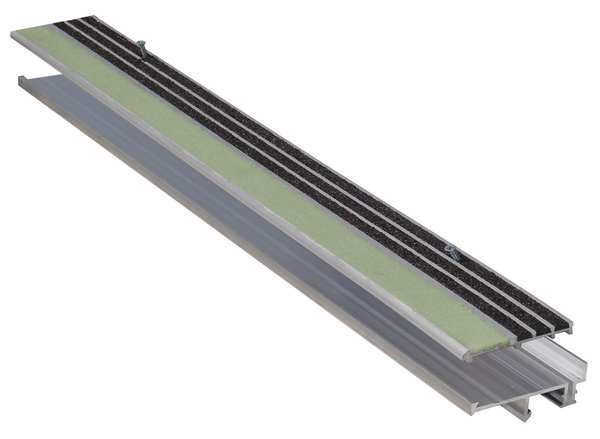 Stair Nosing, Black, 36in W, Extruded Alum, RN3SGNGBLA3