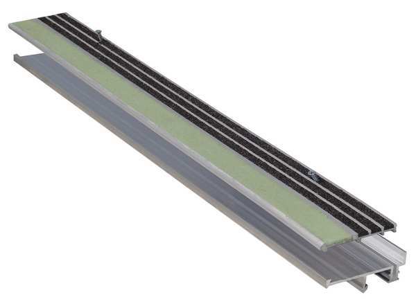 Stair Nosing, Black, 48in W, Extruded Alum, RN3SGNGBLA4