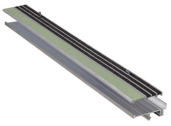 Stair Nosing, Black, 60in W, Extruded Alum, RN3SGNGBLA5