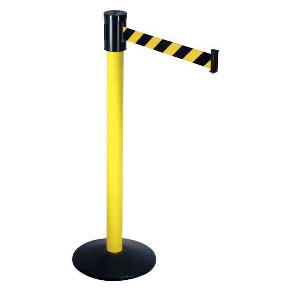 Barrier Post with Belt, 40 In. H, Sloped