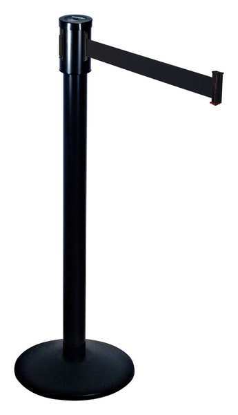 Barrier Post with Belt, 40 In. H, Sloped