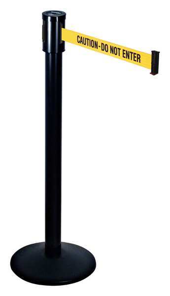 Barrier Post with Belt, 40 In. H, Sloped