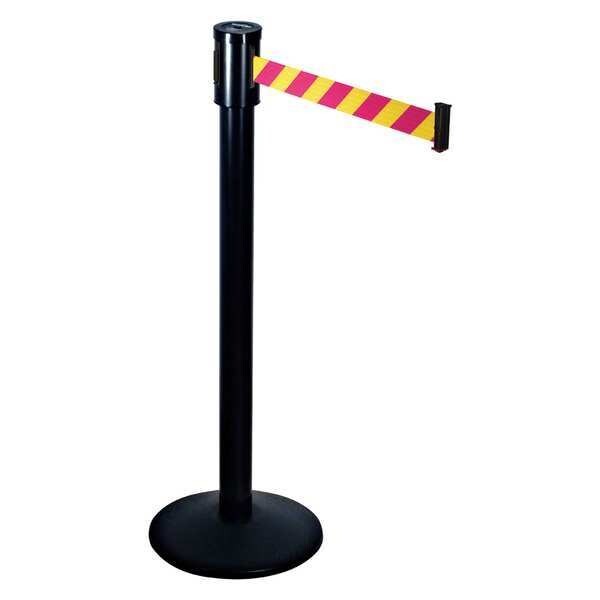Barrier Post with Belt, 40 In. H, Sloped