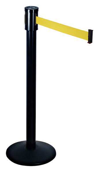 Barrier Post with Belt, 40 In. H, Sloped