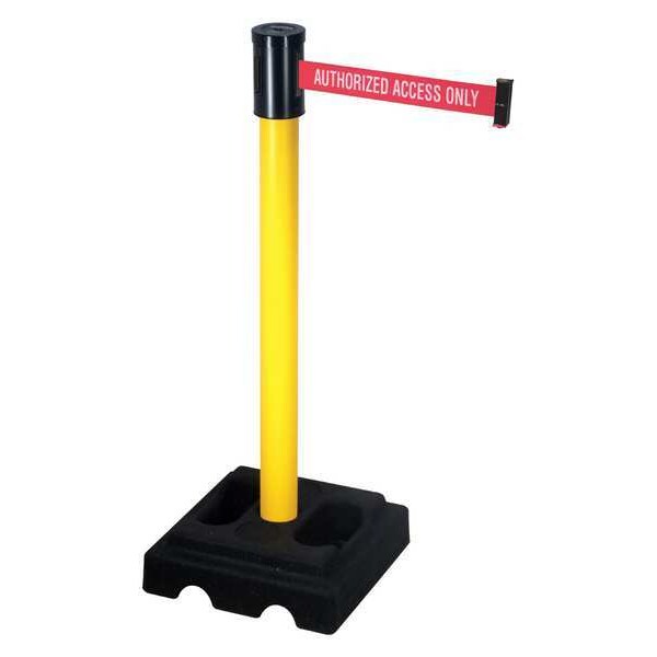 Barrier Post w/ Belt, Red w/ White Text