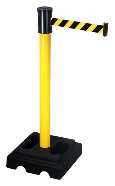 Barrier Post with Belt, 40 In. H, 15 ft. L