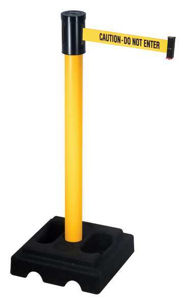 Barrier Post with Belt, 40 In. H, 15 ft. L