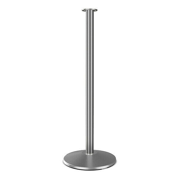 Flat Top Rope Post, Satin Stainless Steel