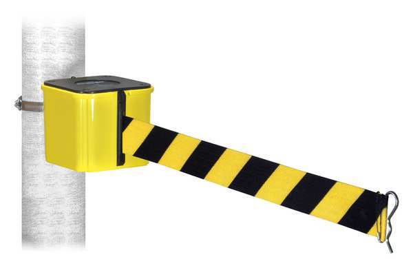 Warehouse Barrier, 30ft Black/Yellow Belt