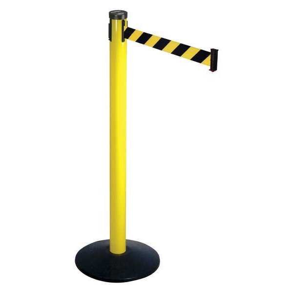 Barrier Post with Belt, 40 In. H, Sloped