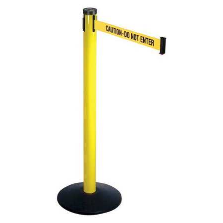 Barrier Post with Belt, 40 In. H, Sloped