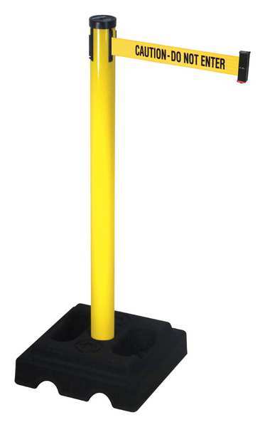 Barrier Post with Belt, 40 In. H, 10 ft. L