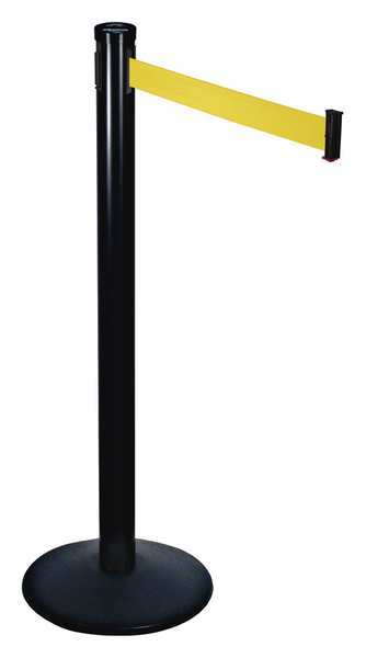 Barrier Post with Belt, 40 In. H, Sloped
