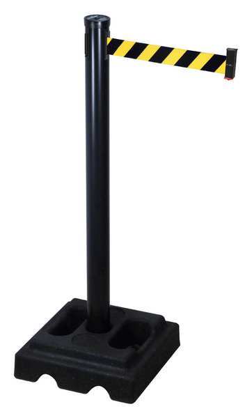 Barrier Post with Belt, 40 In. H, 10 ft. L