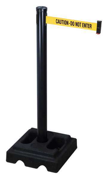 Barrier Post with Belt, 40 In. H, 10 ft. L