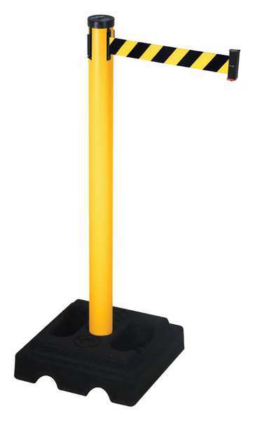 Barrier Post with Belt, 40 In. H, 10 ft. L