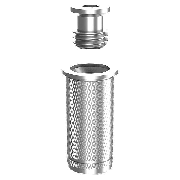 Mini Floor Socket, Stainless Steel, 2 in H, 3/4 in L, Satin Stainless Steel