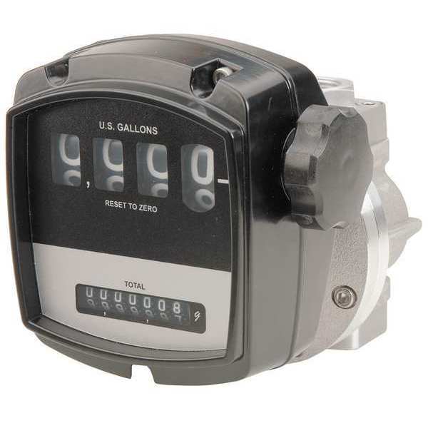 Flowmeter, Oval Gear, 290 psi, 1 in.