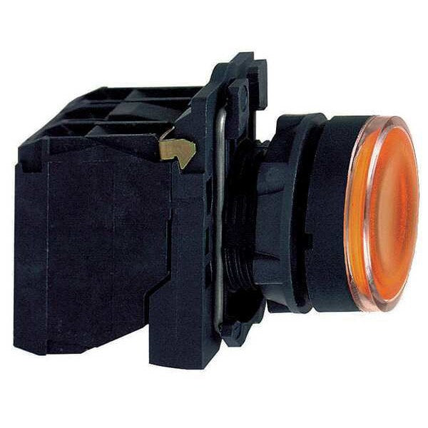 Illuminated Pushbutton, 22 mm, 1NO/1NC, Round, Yellow