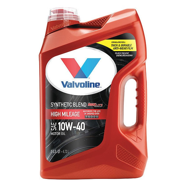 Motor Oil, Synthetic Blend, 10W-40, 5 Qt.