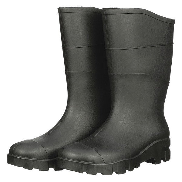 Size 9 Men's Steel Rubber Boot, Black