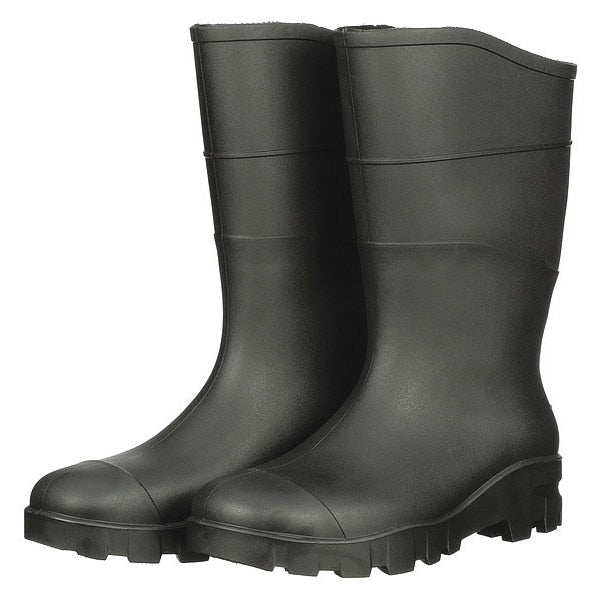Size 6 Men's Steel Rubber Boot, Black