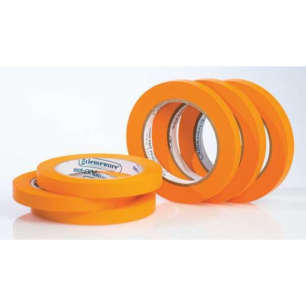 Label Tape, Orange, 1/2 in., PK6