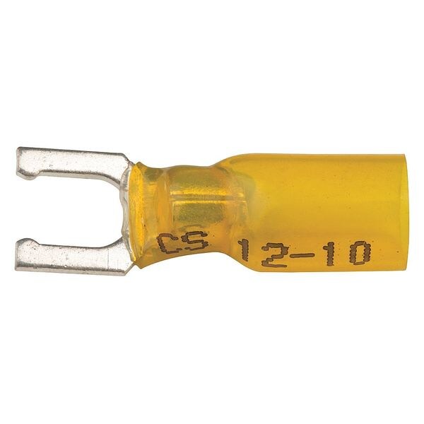 12-10 AWG Heat-Shrink Fork Terminal 1/4